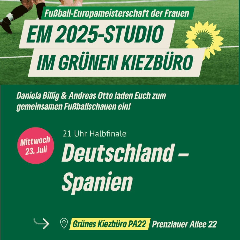 Fußball EM 2025 Studio im Kiezbüro